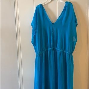 Mossimo 3X Blue Flowy Maxi Dress